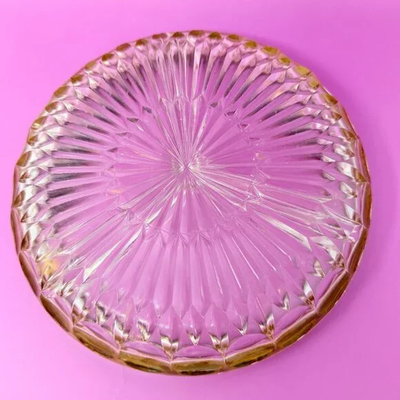 Vintage 1970s Leonard Silver Rim Crystal Divided Bowl - Picture 4 of 4